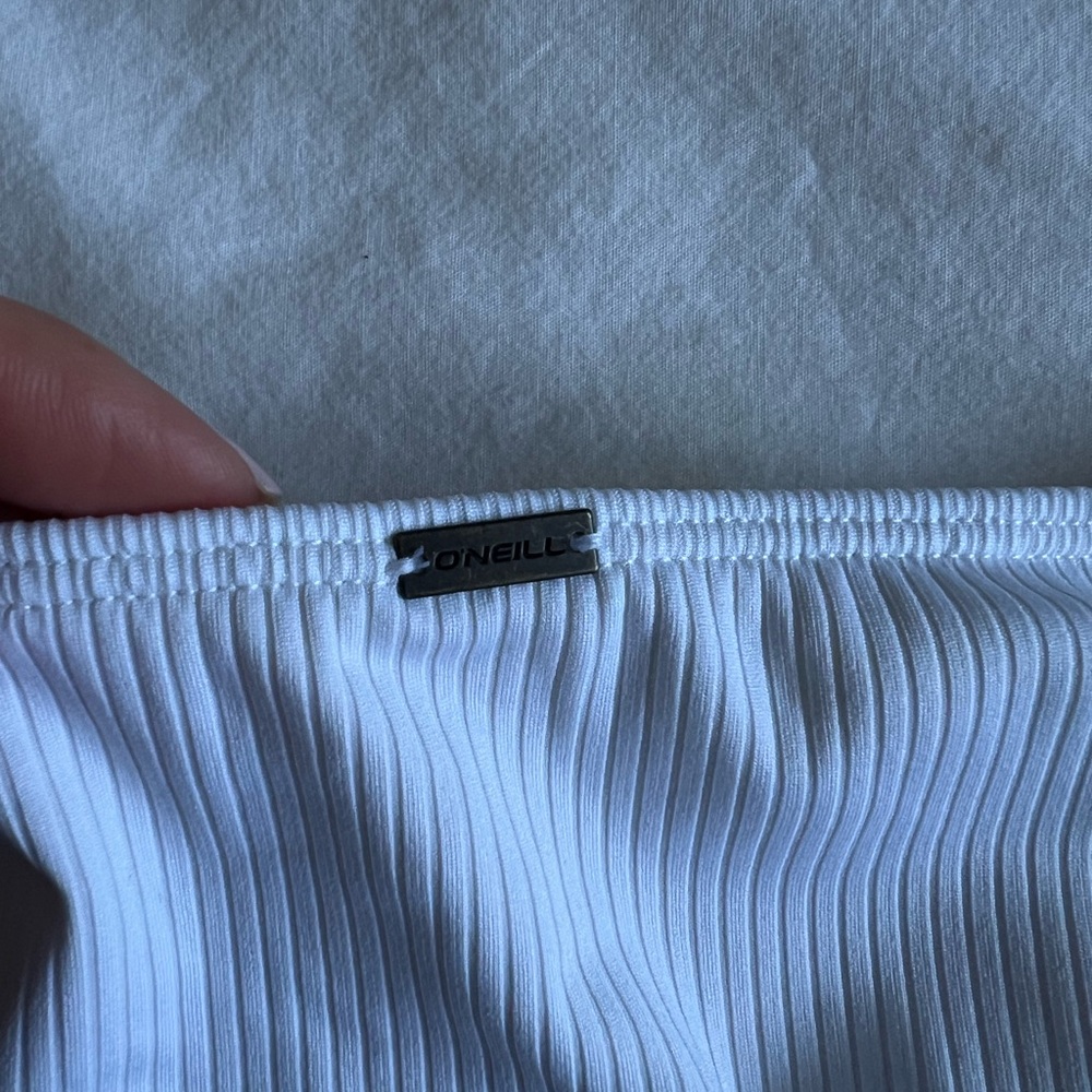 White Ribbed String Bikini Set - image 3